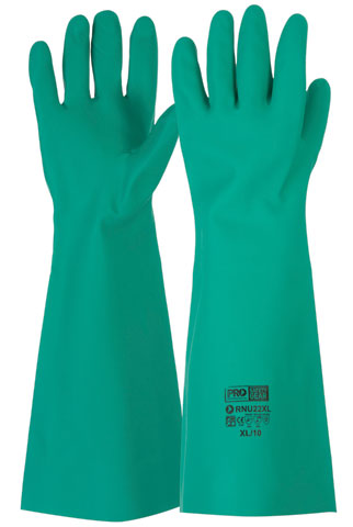 Glove - Nitrile ProChoice 0.55mm Unlined 45cm Green - SafetyQuip